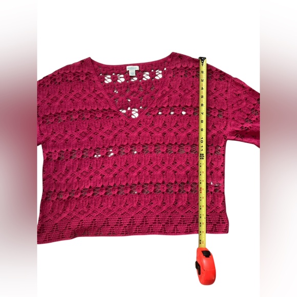 SOLD 😎 Women’s Sundance Samara Crochet Tee size L boho festival vibes hippie - Picture 10 of 12